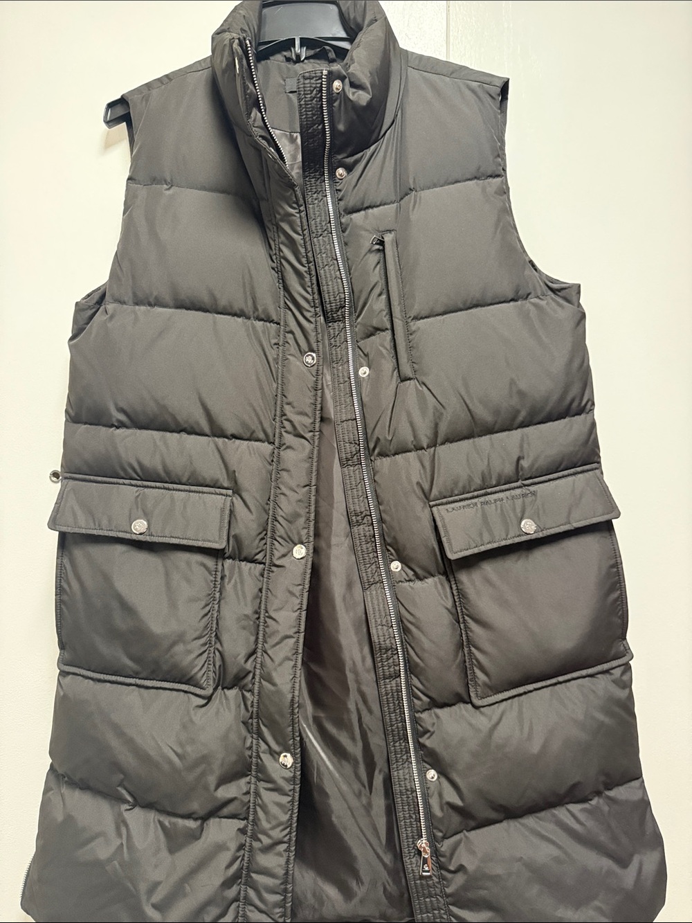 Ralph Lauren Olive Green Quilted Down Vest